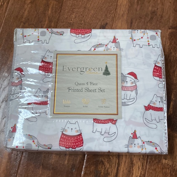 Bedding Holiday Cats Sheets Queen 4pc Set Poshmark